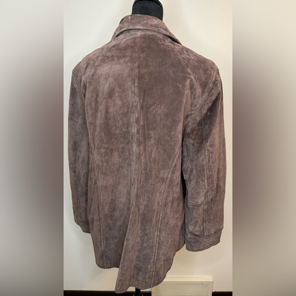 i.e. Relaxed Woman Brown Suede Leather Jacket Size 2XL - Picture 3 of 8